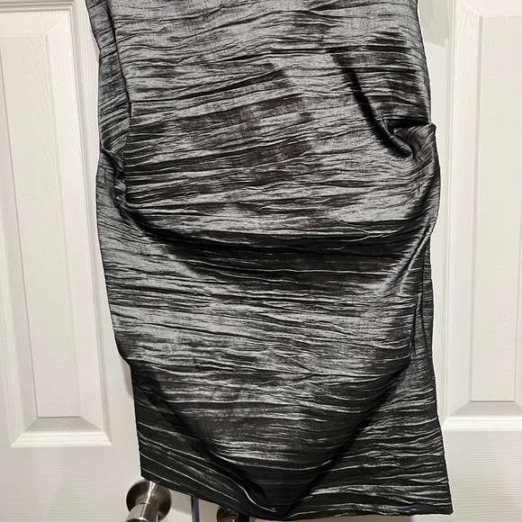 NEW ALEX EVENINGS PORTRAIT COLLAR RUCHED FITTED COCKTAIL DRESS - Picture 7 of 9